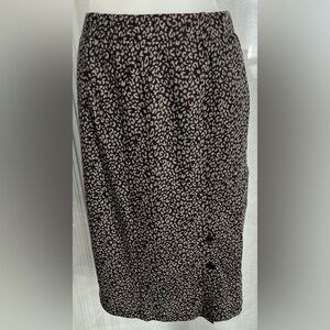Leopard Print Knit Skirt